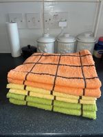 Kitchen Towels Pack6 Size 50x50cm Soft Absorbent 100%cotton Brand CasaSarahHome