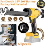 Cordless Caulking Gun Glass Mastic Sealant Gun For Dewalt 18V Batteries Electric