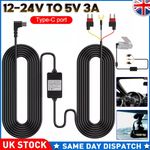 Universal Car Dash Cam USB C Hardwire Kit Hard Wire Cable Fuse 12-24V to 5V 2.5A