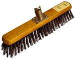 Groundsman Outdoor Builders Garden Cleaning PVC Stiff Brush Broom Head - 18"