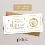 Personalised Birthday Surprise Reveal Scratch Card Ticket Gift Holiday Concert