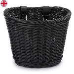 Hand Woven Bicycle Basket Front Bike Basket Plastic Wicker Kids Cycle
