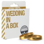 Wedding In A Box! - Novelty Marriage Kit With Wedding Rings, Certificate