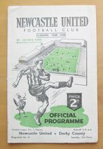 NEWCASTLE UNITED v DERBY COUNTY 1949/1950 *VG Condition Football Programme*