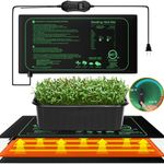 See.dling Heat Mat +Temperature control Thermostat Seed Plant Greenhouse Brew UK
