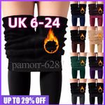 Winter Thermal Leggings Thick Ladies Fleece Lined Warm High Waist Tummy Control*