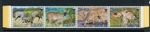 X188  Zambia  2008   fauna WWF  Kudu  FOLDED ONCE strip     MNH