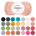 DROPS Safran Yarn Baby Wool 4Ply 100% Egyptian Cotton Knitting Crochet 160m 50g