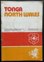 1974 NORTH WALES v TONGA programme @ Grange Road, Rhyl Football Club