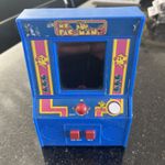 Ms Pac Man Mini Electronic Arcade Game 2018 Bandai Retro Style working but worn.