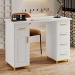 Professional Manicure Table Nail Beauty Salon Station Technician Storage Desk