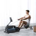 SPORTNOW Water Rowing Machine with Adjustable Resistance, Refurbished