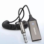 Ugreen Bluetooth 5.3 Car Receiver USB Aux Adapter with 3.5mm Built-in Mic