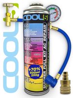 COOL5 R1234YF 5-in-1 Aircon Top Up + Hose + Adapter (500ml) - AC Refill Bundle!
