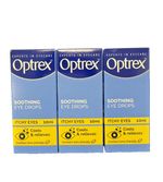 Optrex Soothing Eye Drop Itchy Eyes | Cools & Relieves | 10ml | Pack of 3