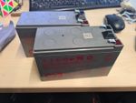 Pair CSB HR1234W F2FR Hitachi, 12v SLA 34w alarm ups , large quantity batteries