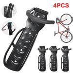 4x Bike Storage Wall Mounted Hook Bicycle Rack Hanger Holder Garage Steel Stand