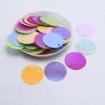 330 pcs Color Flat Round loose sequins Paillettes 19mm Top Edge Hole sewing DIY