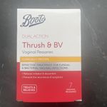 Boots Dual Action Thrush & BV Pessaries 7s - New 