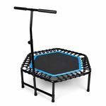 Fitness Trampoline With Adjustable T Shaped Handle Bar Exercise Rebounder 45inch