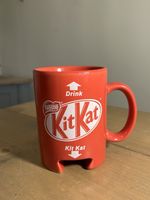 Vintage Rare Nestle Kit Kat Promotional Red Ceramic Mug Chocolate Bar Holder