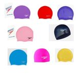 New Medium Adult Silicone Swim Caps - Blue Black Purple Pink Yellow Red