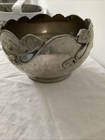 Reproduction Art Nouveau Silver Colour Metal Bowl