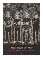 WEEZER ENTIRE GROUP AUTOGRAPHED SIGNED A4 POSTER PRINT