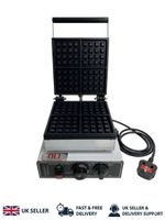 Commercial Square Waffle Maker Machine 1800W Electric Nonstick Iron Catering
