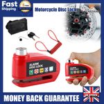 Disc Brake Lock Alarm Waterproof for Motorcycle Scooter E-Bike Anti-Theft