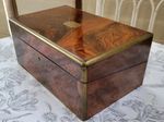 Antique Regency Rosewood Brass Bound Writing Slope c1820 Working Lock & Key