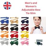 Smart Bow Tie Neck Mens Tie Satin Dickie Bow Fancy Dress Wedding Plain Pre-Tied