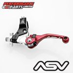 ASV F4 Unbreakable Short Red Clutch Lever + Std Perch Yamaha Raptor 700 2008