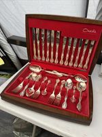 ONEIDA silver plate SILVER ARBOR/AMERICAN HARMONY  CANTEEN CUTTERY SET FLEXFIT