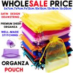 50-100Pcs Organza Gift Bags Wedding Party Favour Xmas Jewellery Candy Pouches
