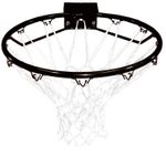 NEW! Heavy Duty Wall Mounted Full Size Black Basketball Hoop Rim and Net
