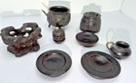 VINTAGE/ANTIQUE BOG OAK MINIATURES