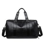 Cohupict Leather Gym Duffle Bag for Men Large Sports Holdall & Shoe Compartment