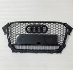 RS Style Gloss Black Honeycomb Front Grille for Audi A4 B8 2012-2015 Mesh Grill