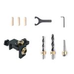 3 In 1 Adjustable Doweling Jig Woodworking Pocket Hole Jig with 6/8/10/15mm Dril