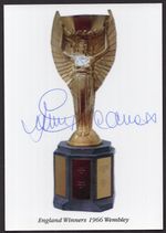 1966 WORLD CUP JULES RIMET COLOUR POSTCARD SIGNED BY THE LEGENDARY JIMMY GREAVES