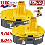 2-Pack For Dewalt 18V 6.0Ah Battery DC9096 DE9098 DE9096 DE9095 DE9039 DW9095 UK