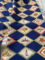 Bundle scraps Japanese fabric silk kimono fabric/ Batik, navy blue L81