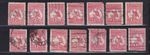 AUSTRALIA 1913 1d Red KANGAROO AND MAP  USED LOT X14 SG 2 (SF74B)