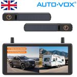 UTO-VOX Solar3APlus Max Wireless Reversing Camera & 7.2" DVR Screen & 2X Cameras