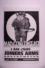 Mad Cow Disease Band Poster Original The Joiners Arms Southampton Circa 1990s