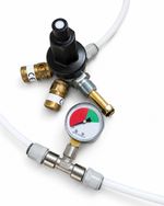 Draught Beer Primary Regulator - Mixed Gas -including gauge and pipe 60/40-70/30