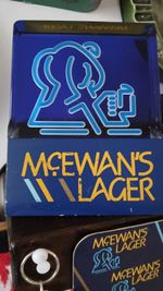 Mc Ewans Lager Beer Pump Light ( Working ), &  Keyring .
