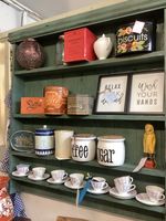 Dark Green Painted Wall Shelves,storage,shelves,