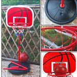 1.7m Kids Basketball Hoop Stand Adjustable Height For Indoor Outdoor Basketball